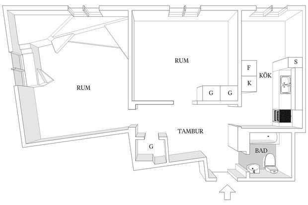 Фото из портфолио Godhemsgatan 23A – фотографии дизайна интерьеров на INMYROOM