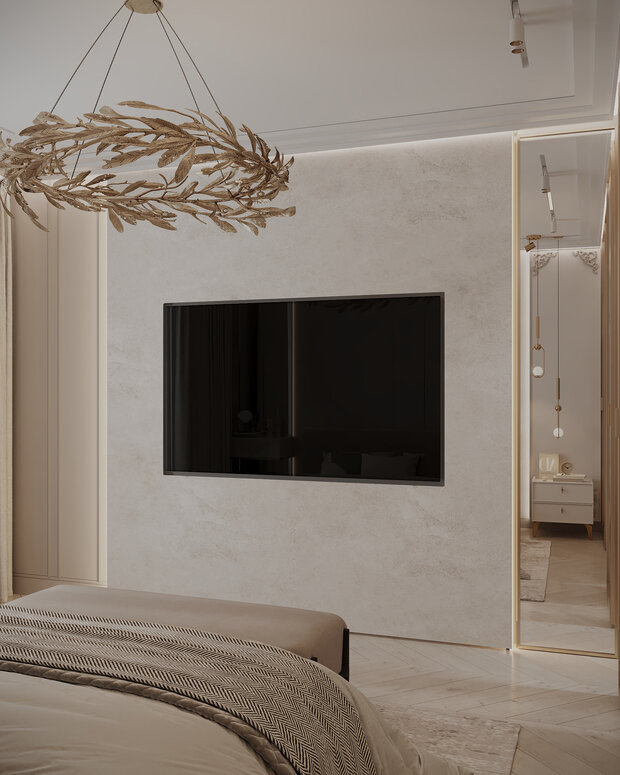 Фото из портфолио Дизайн-проект квартиры в ЖК «Миръ» в стиле современной классики – фотографии дизайна интерьеров на INMYROOM