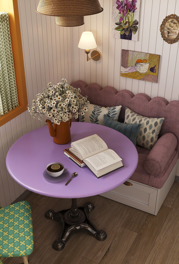 Фотография: Кухня и столовая в стиле Прованс и Кантри, Эклектика, Винтажный, Проект дня, Дача, Дом и дача, Ирина Собыленская, 1 комната, до 40 метров, Смоленская область – фото на INMYROOM