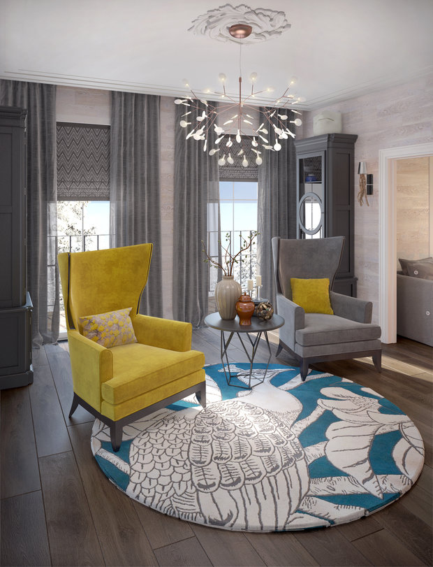 Фото из портфолио дчастный дом в пос.Хатежино (120 м2) – фотографии дизайна интерьеров на INMYROOM