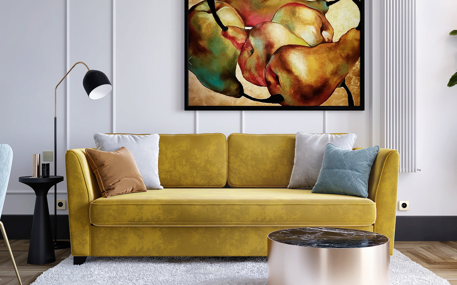 Фотография: Гостиная в стиле Современный, Кухня и столовая, Ванная, Спальня, Квартира, Студия, Белый, Проект недели, Зеленый, Желтый, 40-60 метров, ПРЕМИЯ INMYROOM – фото на INMYROOM Фотография: Гостиная в стиле Современный, Кухня и столовая, Ванная, Спальня, Квартира, Студия, Белый, Проект недели, Зеленый, Желтый, 40-60 метров, ПРЕМИЯ INMYROOM – фото на INMYROOM