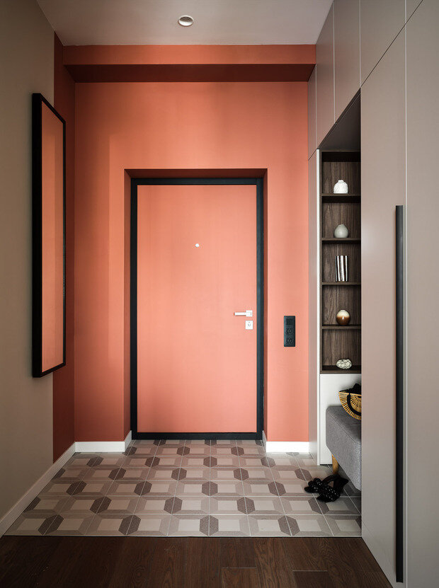 Фотография: Прихожая в стиле Современный, Квартира, Проект дня, Москва, Монолитный дом, 3 комнаты, 60-90 метров, Ольга Козина – фото на INMYROOM