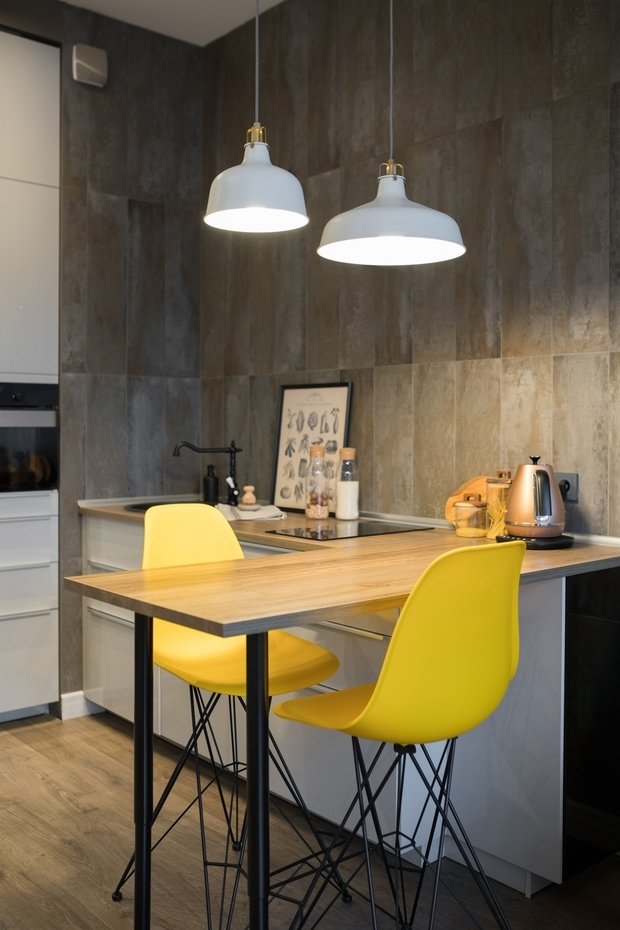 Фотография: Кухня и столовая в стиле Современный, Минимализм, Квартира, Проект недели, Санкт-Петербург, 2 комнаты, 40-60 метров, Ольга Артемова – фото на INMYROOM