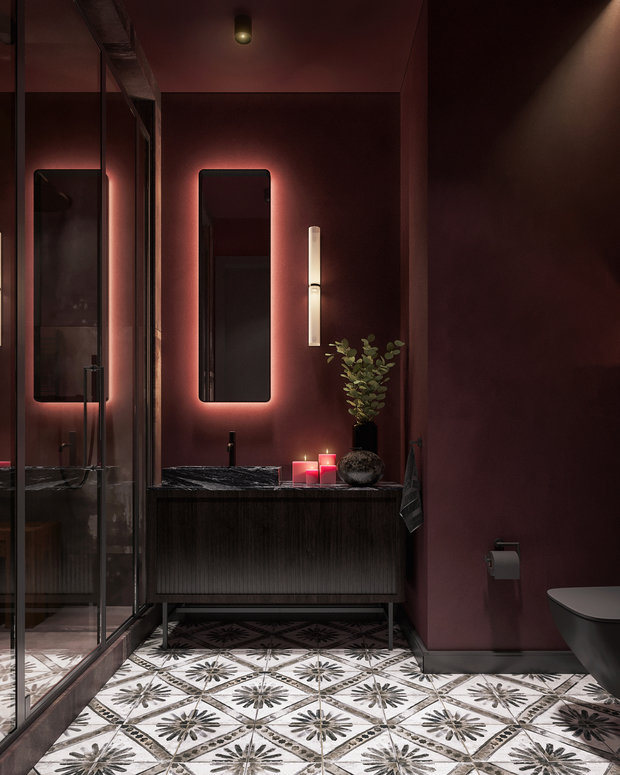 Фотография: Ванная в стиле Лофт, Эклектика, Квартира, Проект недели, Челябинск, 1 комната, до 40 метров, 40-60 метров, Tenso Interiors – фото на INMYROOM