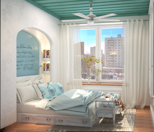 Фотография: Спальня в стиле Прованс и Кантри, Восточный, Квартира, Дома и квартиры, Проект дня, Средиземноморский – фото на INMYROOM