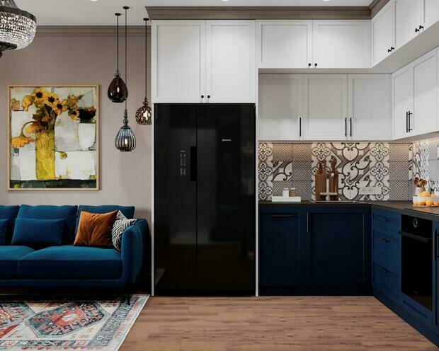 Фотография: Кухня и столовая в стиле Скандинавский, Современный, Эклектика, Квартира, Проект недели, Санкт-Петербург, Монолитный дом, 3 комнаты, 60-90 метров, VizDiz, Илона Ореховская – фото на INMYROOM