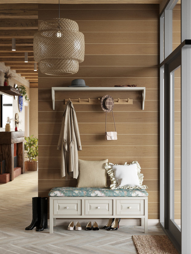 Фотография: Прихожая в стиле Прованс и Кантри, Дом, Проект дня, Дом и дача, 3 комнаты, Более 90 метров, Астраханская область, Николай Рогожников, Антон Сорокин – фото на INMYROOM