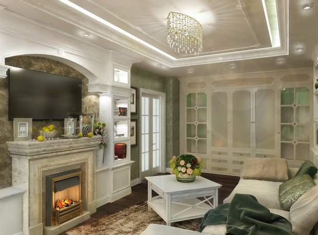 Фотография: Гостиная в стиле Прованс и Кантри – фото на InMyRoom.ru