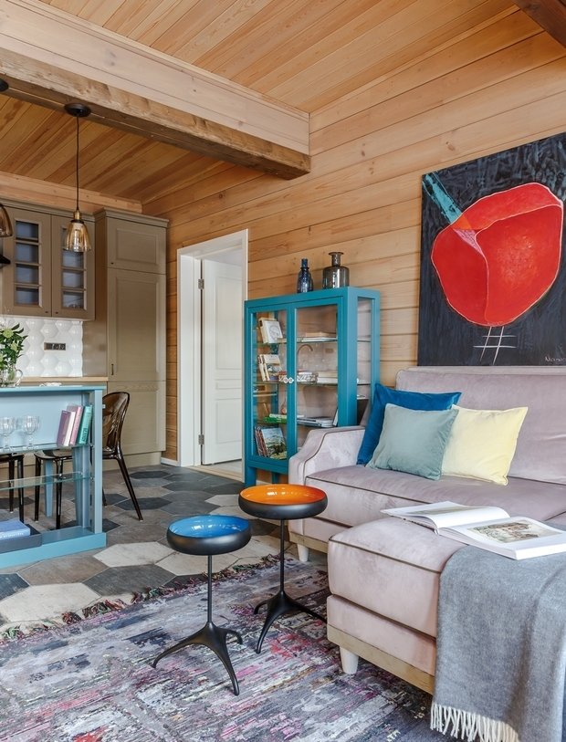 Фотография: Гостиная в стиле Современный, Эко, Дом, Проект недели, Дом и дача, Истринский район, 2 комнаты, 60-90 метров, Дарья Власова, ПРЕМИЯ INMYROOM – фото на INMYROOM