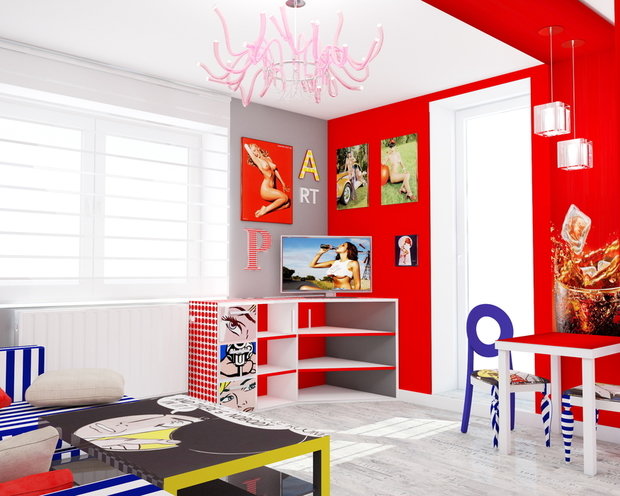 Фото из портфолио Квартира POPart & Coca-Cola – фотографии дизайна интерьеров на INMYROOM