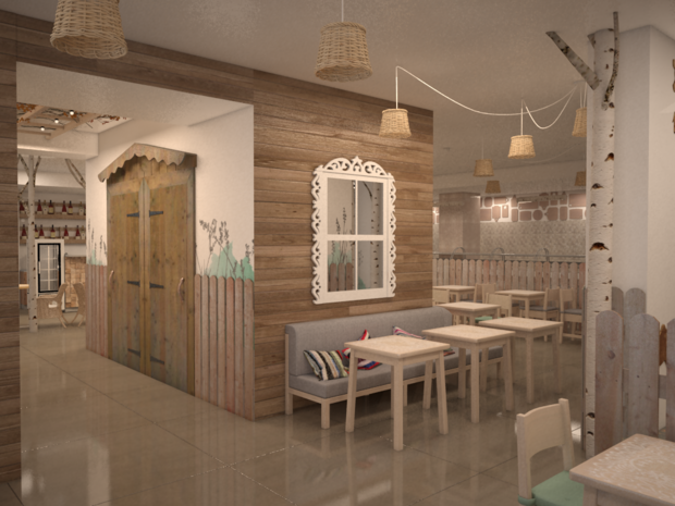 Фото из портфолио Дизайн-проект Кафе русской кухни "Пень-Пнем" г. Череповец  – фотографии дизайна интерьеров на INMYROOM