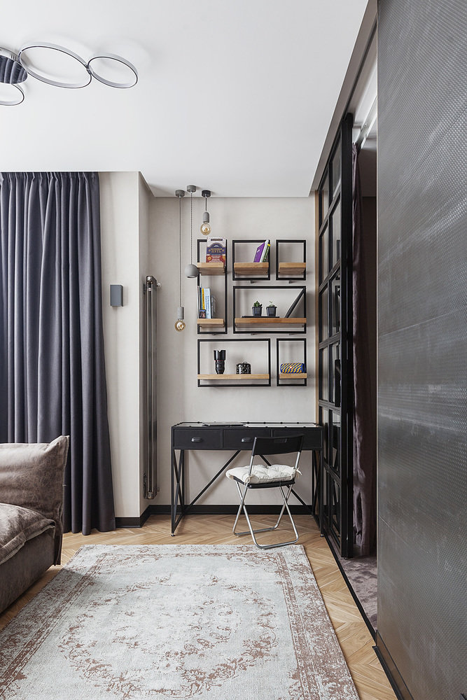 Фотография: Кабинет в стиле Лофт, Прихожая, Гостиная, Спальня, Декор интерьера, Квартира, Студия, 40-60 метров, Мария Полянская – фото на INMYROOM Фотография: Кабинет в стиле Лофт, Прихожая, Гостиная, Спальня, Декор интерьера, Квартира, Студия, 40-60 метров, Мария Полянская – фото на INMYROOM