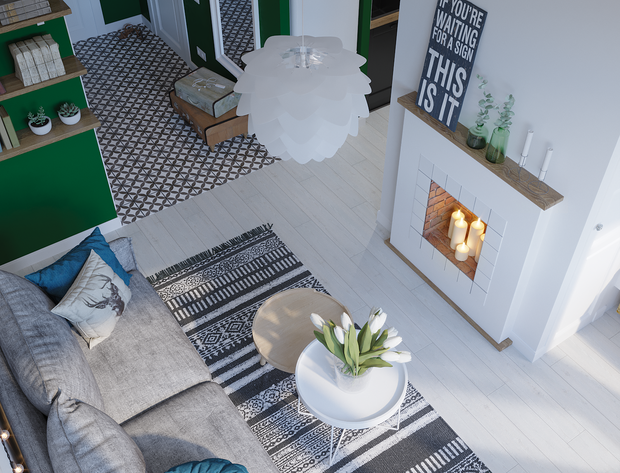 Фотография: Гостиная в стиле Скандинавский, Гид, Марина Саркисян, камин в комнате, как сделать интерьер уютнее, уют дома, электрический камин в интерьере, камин для квартиры, BoomPlanner, Ира Носова, Александра Ермилова, Наталья Чувинова, Русклимат – фото на INMYROOM