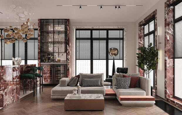 Фото из портфолио Дизайн интерьера квартиры в ЖК «Клубный дом Talento» в стиле неоклассика – фотографии дизайна интерьеров на INMYROOM