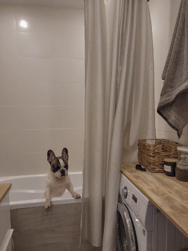 Фотография: Ванная в стиле Скандинавский, Ремонт на практике, Панельный дом – фото на INMYROOM