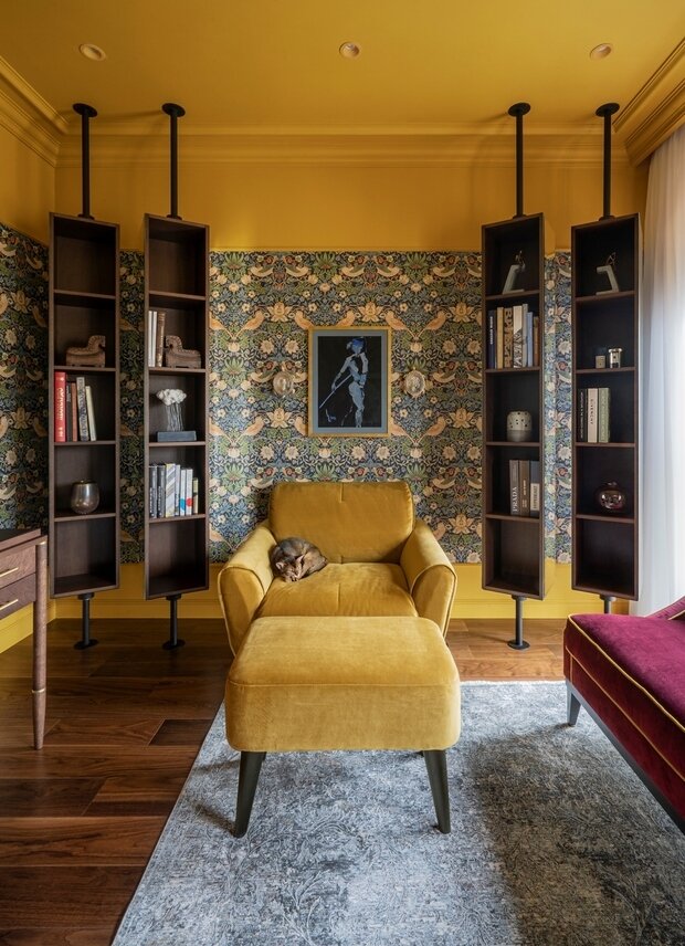 Фотография: Кабинет в стиле Современный, Эклектика, Квартира, Проект недели, Москва, Евгения Матвеенко, FlatsDesign, 3 комнаты, 60-90 метров – фото на INMYROOM
