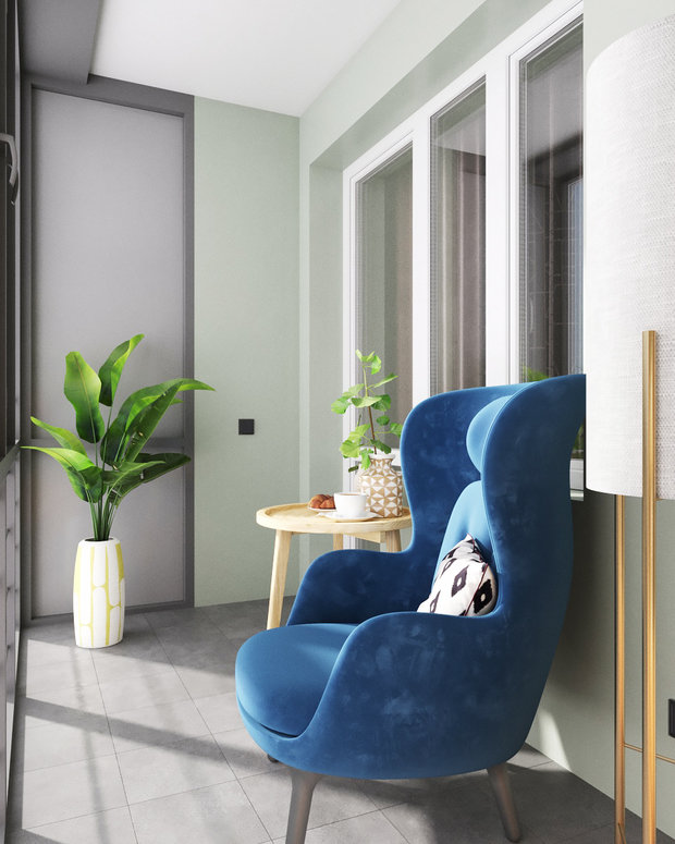 Фотография: Балкон в стиле Современный, Квартира, Студия, Проект недели, Казань, 40-60 метров, Muza Design – фото на INMYROOM