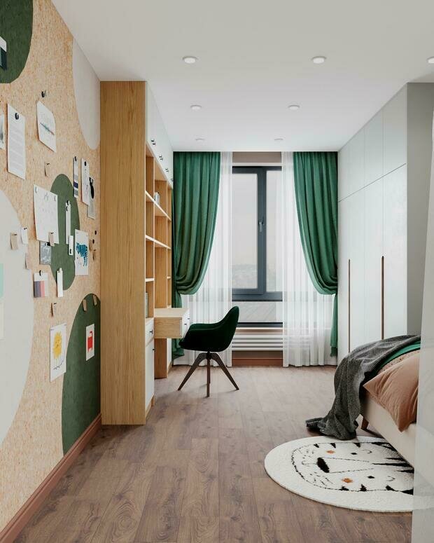Фотография: Детская в стиле Скандинавский, Современный, Эклектика, Квартира, Проект недели, Санкт-Петербург, Монолитный дом, 3 комнаты, 60-90 метров, VizDiz, Илона Ореховская – фото на INMYROOM