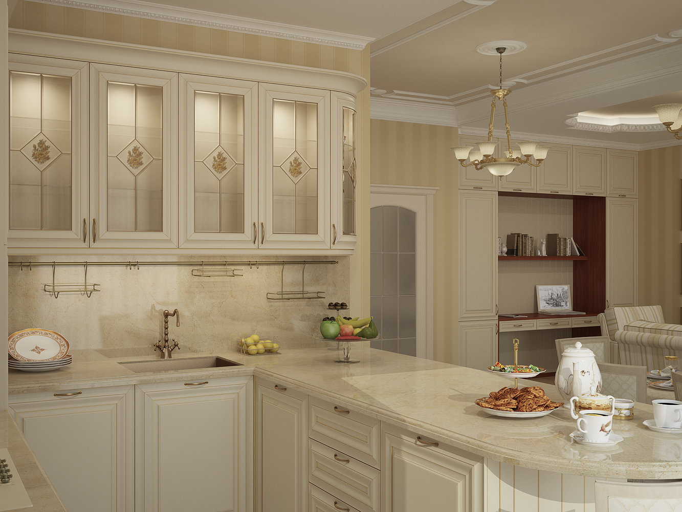 Фотография: Кухня и столовая в стиле Классический, Квартира, Дома и квартиры, Москва – фото на INMYROOM