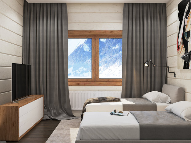 Фото из портфолио Дом из бруса 1-ый этаж – фотографии дизайна интерьеров на INMYROOM