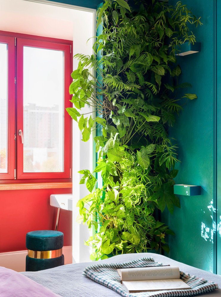 Фотография: Спальня в стиле Эклектика, Проект недели, Москва, П-55, Панельный дом, 4 и больше, 60-90 метров, Олеся Бернштейн – фото на INMYROOM