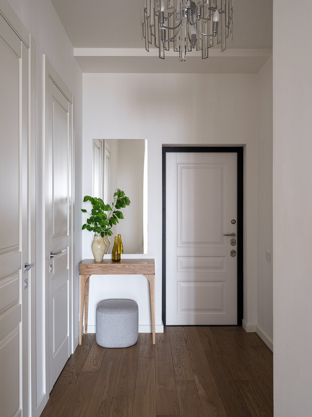 Фотография: Прихожая в стиле Скандинавский, Современный, Минимализм, Квартира, Проект дня, Москва, 3 комнаты, 60-90 метров, Анна Мальцева, скандинавский с элементами минимализма – фото на INMYROOM