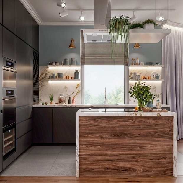 Фотография: Кухня и столовая в стиле Современный, Эклектика, Квартира, Проект дня, Санкт-Петербург, Татьяна Безверхая, 4 и больше, Более 90 метров, TB Design – фото на INMYROOM