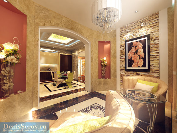 Фото из портфолио Гостиная в загородном доме в Уфе, современная классика – фотографии дизайна интерьеров на INMYROOM