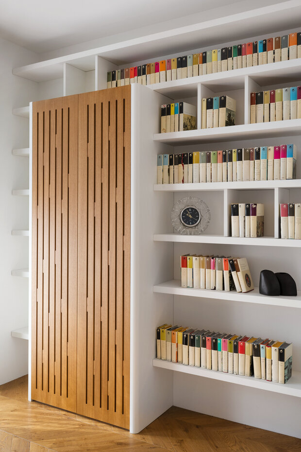 Фотография: Кабинет в стиле Современный, Квартира, Проект дня, Москва, 3 комнаты, Более 90 метров, минимализм, современный, фото интерьера, дизайн интерьера фото, винтаж/ретро, Валерия Разумова – фото на INMYROOM