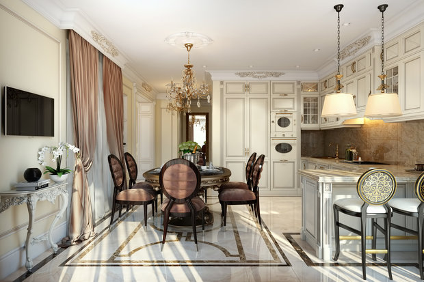 Фото из портфолио Квартира в современной классике – фотографии дизайна интерьеров на INMYROOM