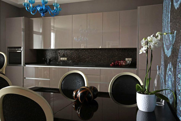 Фотография: Кухня и столовая в стиле Эклектика, Квартира, Дома и квартиры, Проект недели, Москва – фото на INMYROOM