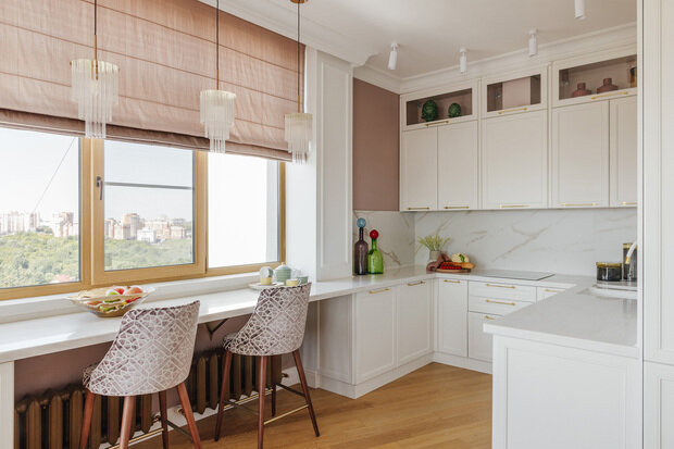 Фотография: Кухня и столовая в стиле Классический, Современный, Эклектика, Квартира, Проект недели, Кирпичный дом, 4 и больше, Более 90 метров, Владимир, Полина Глебова – фото на INMYROOM