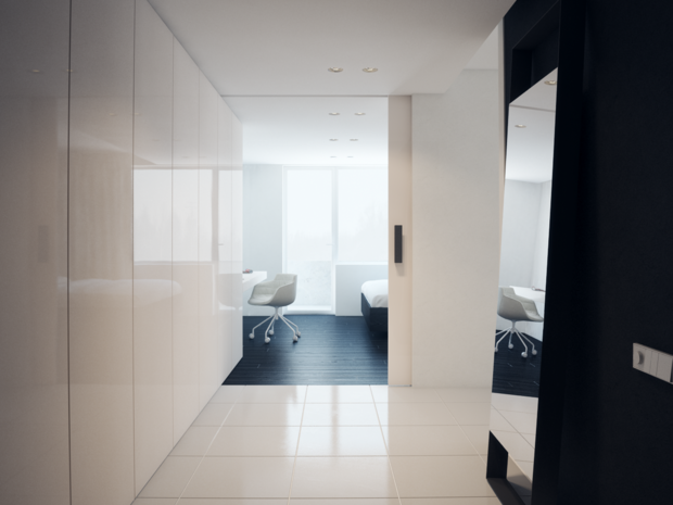 Фото из портфолио Чёрно-белая – фотографии дизайна интерьеров на INMYROOM