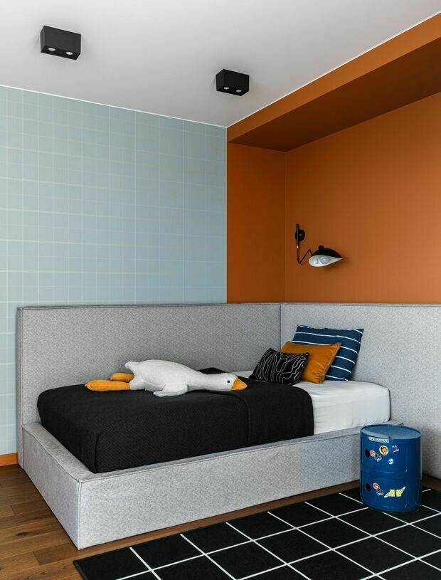 Фотография: Детская в стиле Современный, Дом, Минимализм, Проект дня, Подмосковье, Дом и дача, Монолитный дом, 4 и больше, Более 90 метров, Анна Шаповалова – фото на INMYROOM