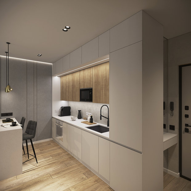 Фото из портфолио Проект квартиры 59м2 для семьи с ребенком – фотографии дизайна интерьеров на INMYROOM