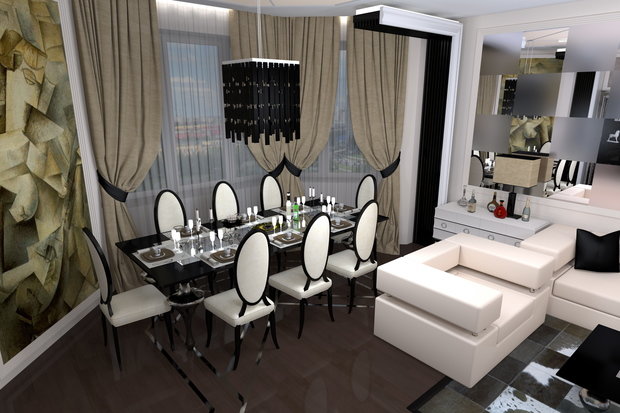 Фото из портфолио Москва/160 квадратных метра шика в элитном жилом комплексе "Волынский" – фотографии дизайна интерьеров на INMYROOM