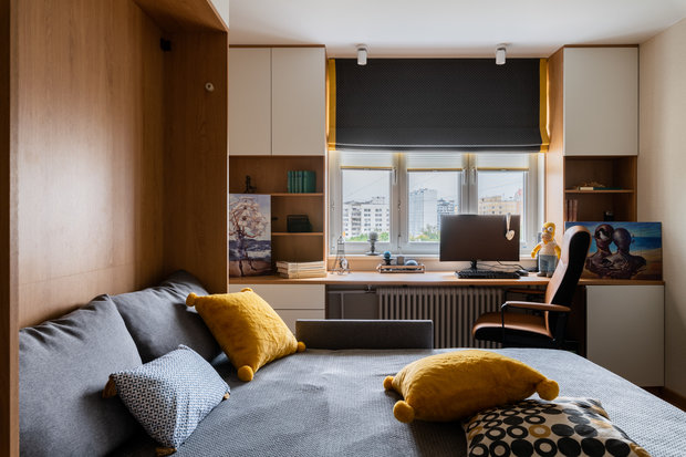 Фотография: Детская в стиле Современный, Эклектика, Квартира, Проект недели, Москва, П-44, 3 комнаты, 60-90 метров, Алина Калинкина – фото на INMYROOM