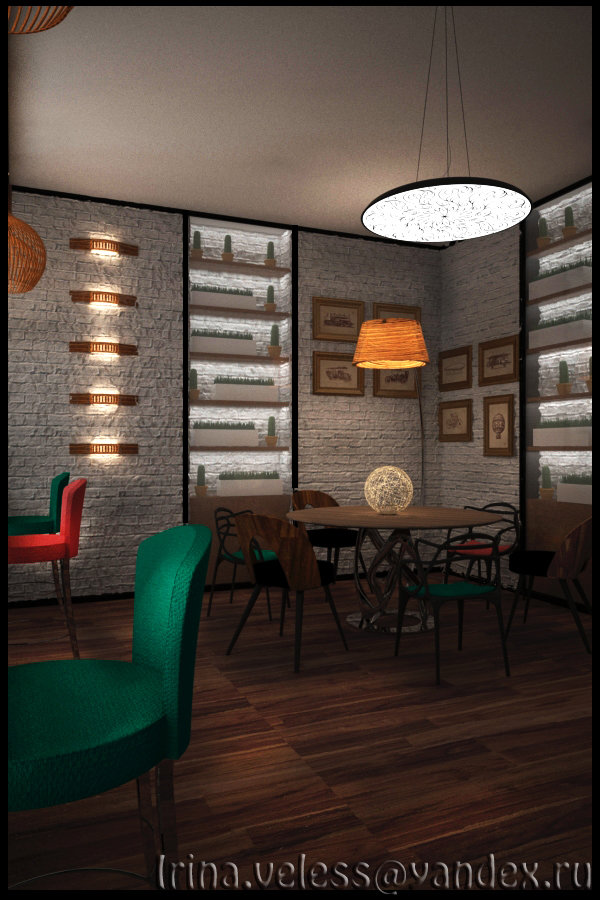 Фото из портфолио Визуализация кафе – фотографии дизайна интерьеров на INMYROOM