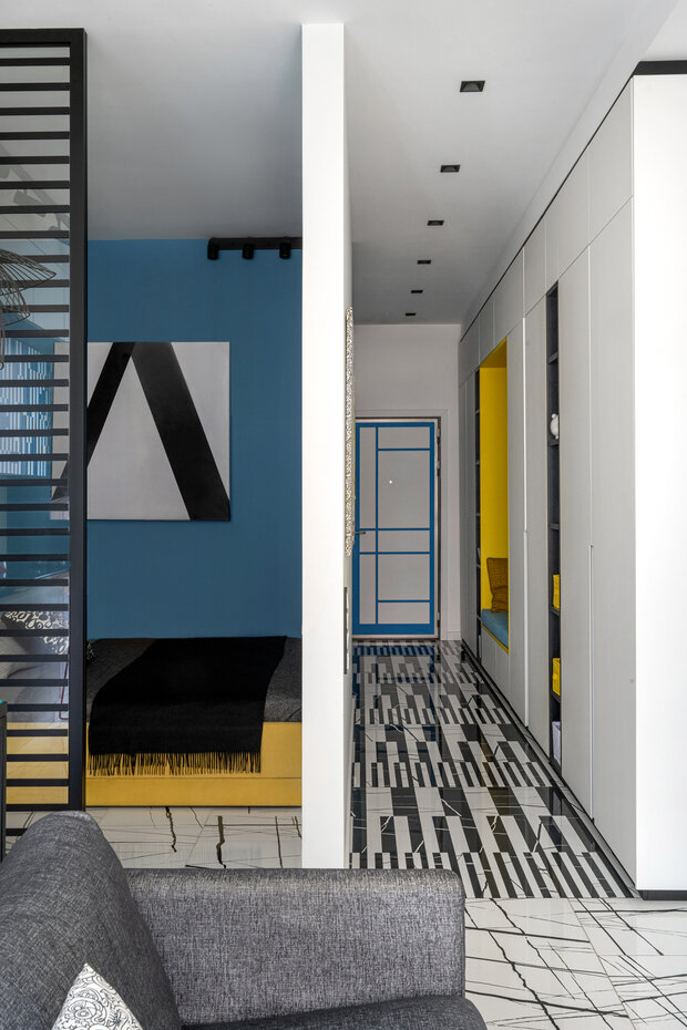 Фотография: Прихожая в стиле Современный, Эклектика, Малогабаритная квартира, Квартира, Студия, Проект дня, Москва, Оксана Олейник, до 40 метров – фото на INMYROOM