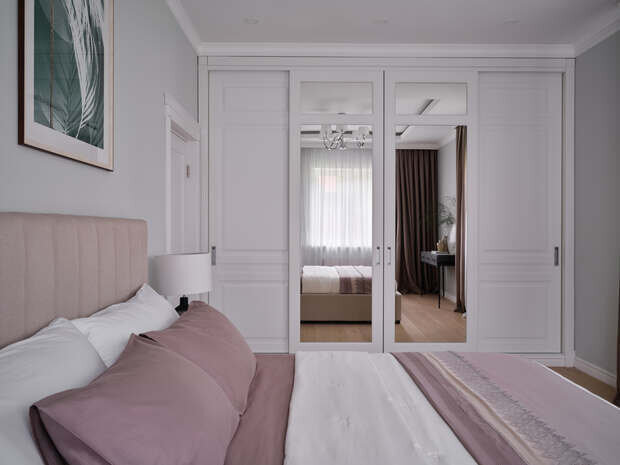 Фотография: Спальня в стиле Классический, Современный, Дом, Проект дня, Москва, Дом и дача, Блочный дом, 4 и больше, Более 90 метров, классический с современными элементами, Екатерина Бачурина – фото на INMYROOM