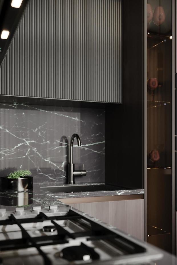 Фото из портфолио Современная классика с элементами ар-деко в квартире на Краснопутиловской – фотографии дизайна интерьеров на INMYROOM