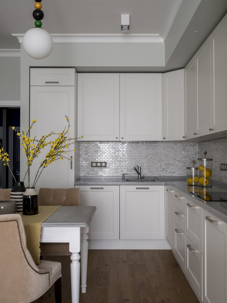 Фотография: Кухня и столовая в стиле Скандинавский, Квартира, Проект дня, Мила Колпакова, Мытищи, Монолитный дом, 3 комнаты, 60-90 метров, ЖК «Квартал 9-18» – фото на INMYROOM Фотография: Кухня и столовая в стиле Скандинавский, Квартира, Проект дня, Мила Колпакова, Мытищи, Монолитный дом, 3 комнаты, 60-90 метров, ЖК «Квартал 9-18» – фото на INMYROOM