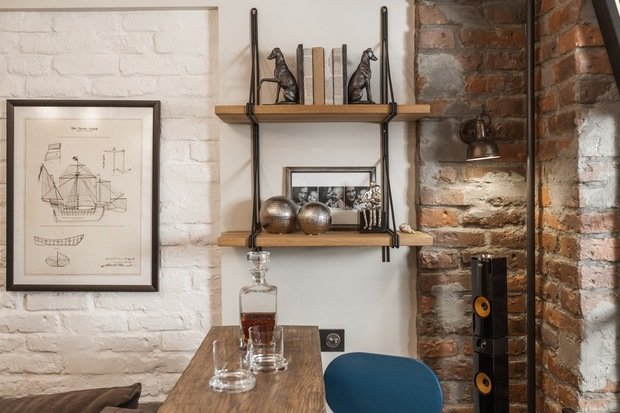 Фотография: Гостиная в стиле Лофт, Квартира, Проект недели, Евгения Лыкасова, Панельный дом, 2 комнаты, 40-60 метров – фото на INMYROOM