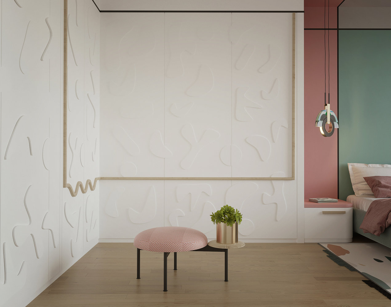 Фотография: Спальня в стиле Современный, Эклектика, Квартира, Проект недели, Estima, Монолитный дом, Дарья Василькова, 3 комнаты, 60-90 метров, Art Group – фото на INMYROOM