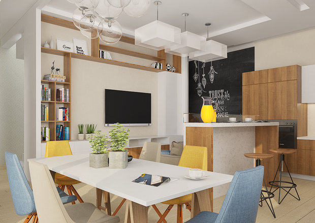 Фото из портфолио Таунхаус для молодой семьи – фотографии дизайна интерьеров на INMYROOM