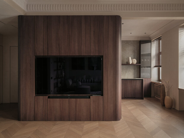 Фотография: Гостиная в стиле Современный, Квартира, Проект дня, 2 комнаты, 60-90 метров, Санкт-Петербруг, современный с элементами классики и роскоши – фото на INMYROOM