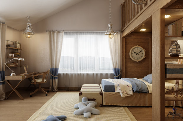 Фотография: Детская в стиле Прованс и Кантри, Дом, Проект недели, Ленинградская область, 4 и больше, Более 90 метров – фото на INMYROOM