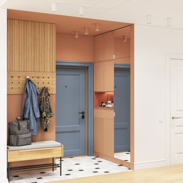 Фотография: Прихожая в стиле Современный, Квартира, Проект дня, Москва, 4 и больше, Более 90 метров, ЖК «ILove» – фото на INMYROOM
