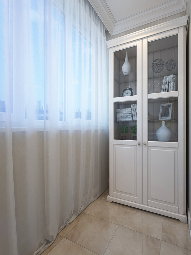 Фотография: Балкон в стиле Классический, Квартира, Harlequin, Декор, Мебель и свет, Белый, Проект недели, Москва, Бежевый, Серый, Коричневый, Villeroy & Boch, Ceracasa CERAMICA, Бакаут, San Marco, Tarkett, Fresco, Maytoni, Loymina, leloft, Kuchenberg, Adex, Лидия Большакова, NW-Interior, классика в панельном доме – фото на INMYROOM