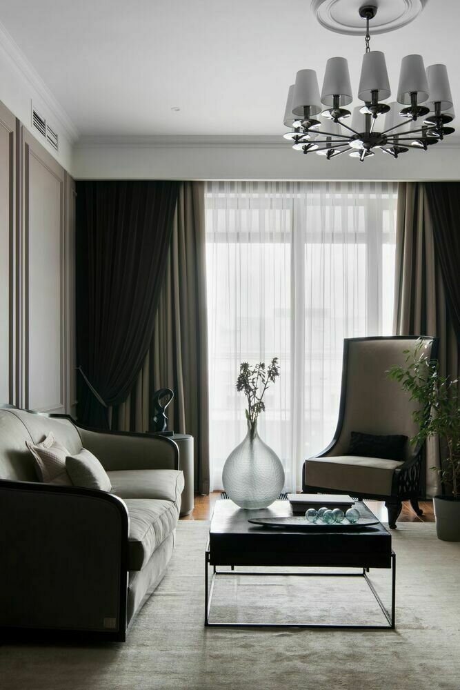 Фотография: Гостиная в стиле Классический, Проект недели, Более 90 метров – фото на INMYROOM